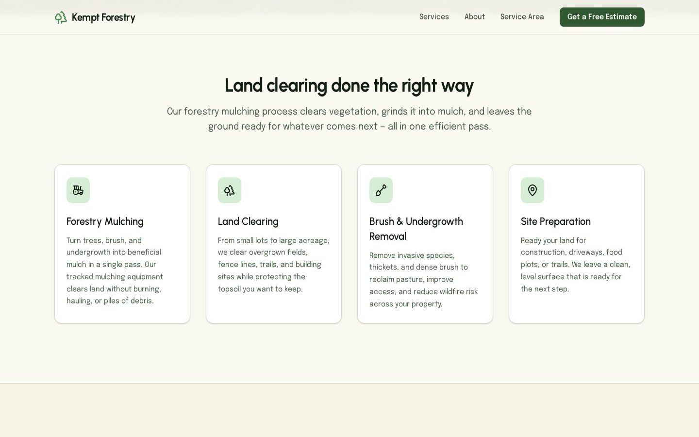 Kempt Forestry — Services overview