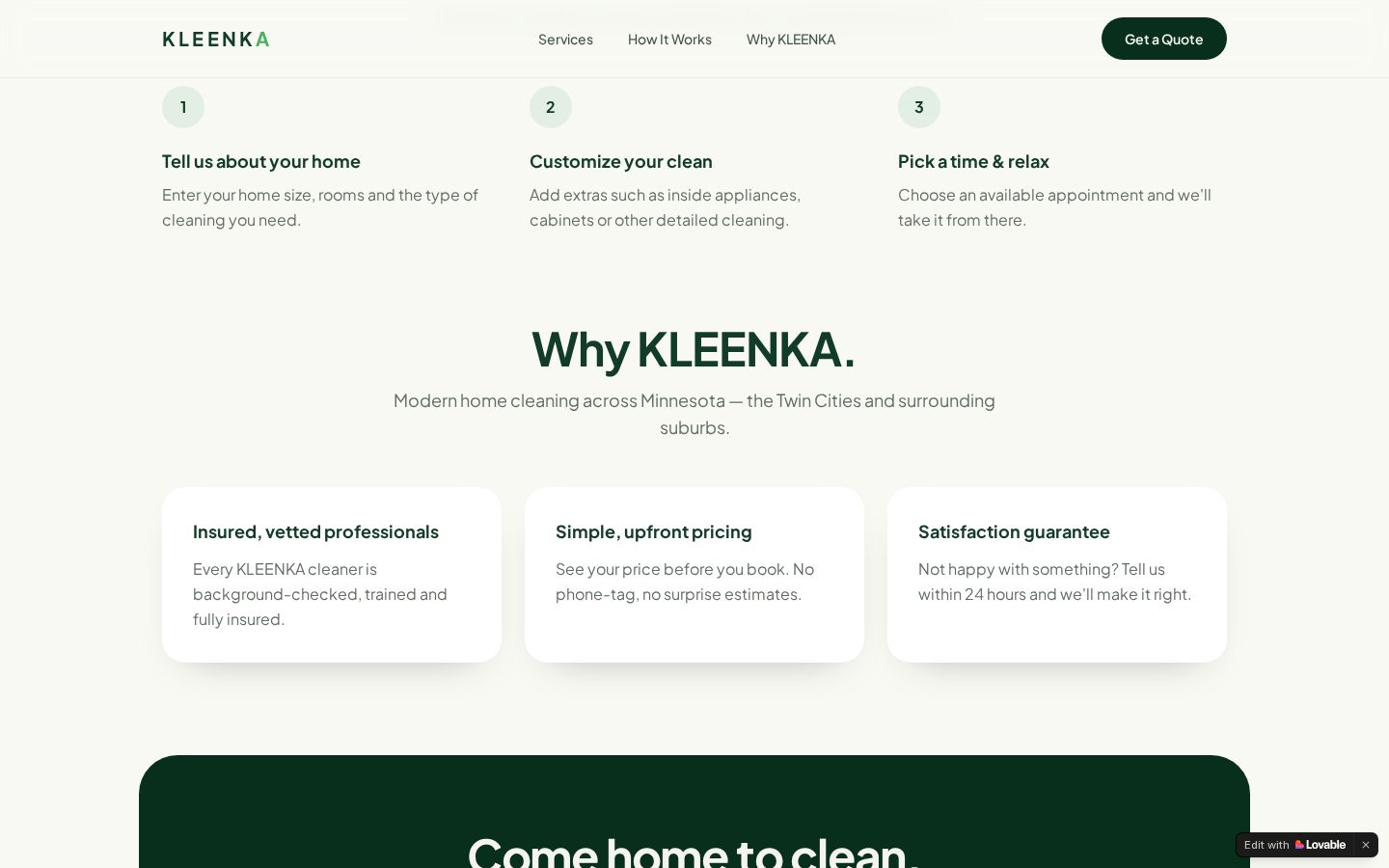 KLEENKA — Scheduling step